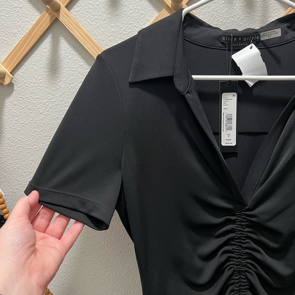 Alice + Olivia Marsha Ruched Polo Dress NWT - Picture 8 of 9
